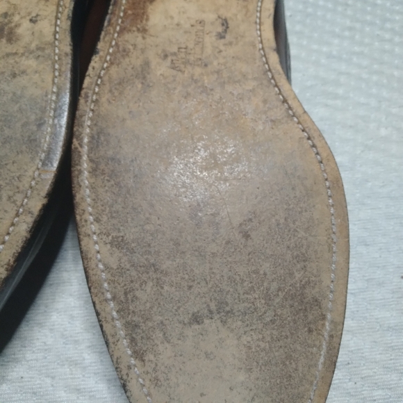 Vintage Shell Cordovan Allen Edmonds MacNeil Long Wingtip Derby's Sz 12 A - Picture 5 of 9